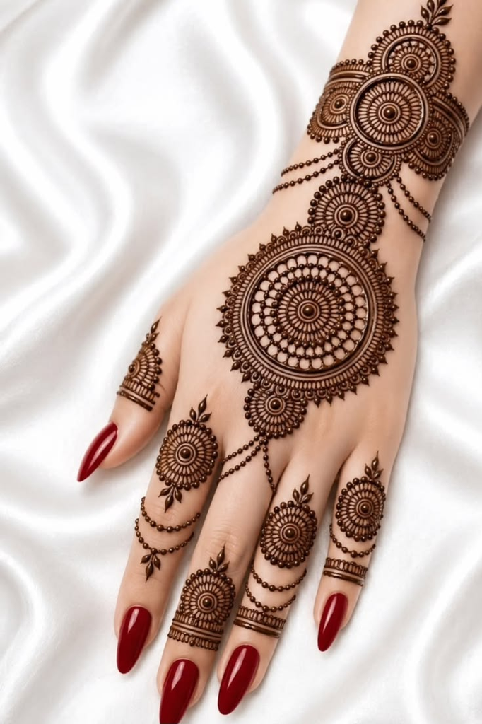 25 Beautiful Mehndi Designs for Fingers and Back Hand: Stylish & Easy Ideas 13 image 158